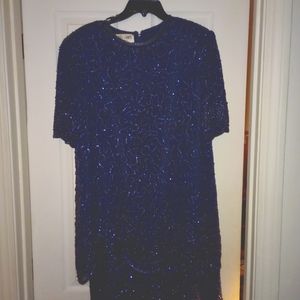 Brilliant By JA navy crystal dress XL